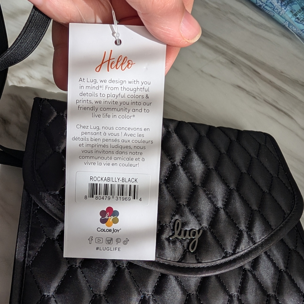 Lug Rockabilly Quilted Black Jewelry Bag